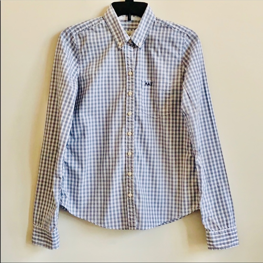 Abercrombie & Fitch Blue White Checkered Shirt